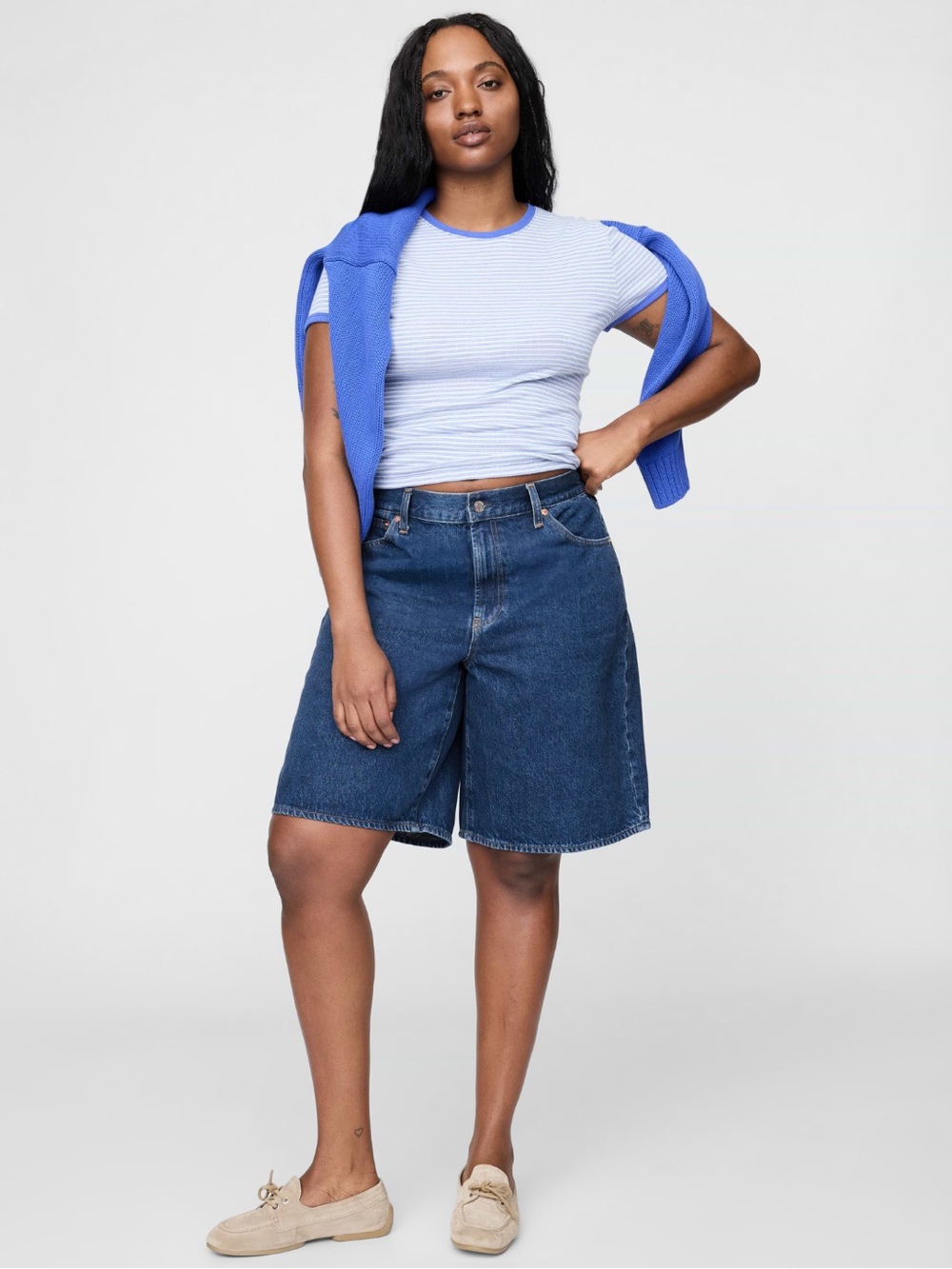 NWT GAP DARK BLUE Denim Shorts - Classic Relaxed Fit